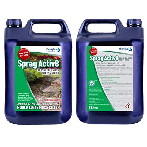 Spray activ8-10 L Patio Decking Fencing Mould Algae Moss Killer Drive Cleaner