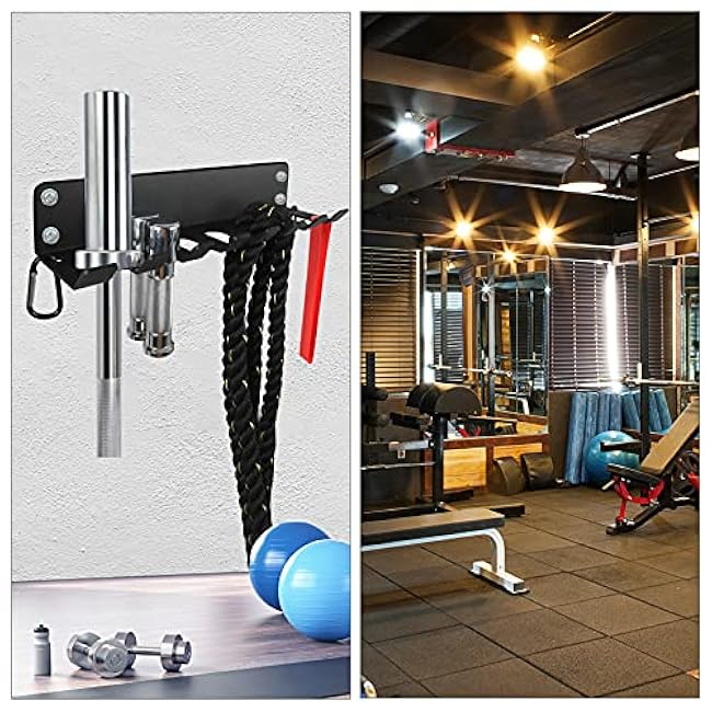 Home Gym Storage - Heavy-Duty Barbell Holder, Kettlebells, Weight Bar, Workout Rack Equipment, Foam Roller, Jump Rope, Resistance Band