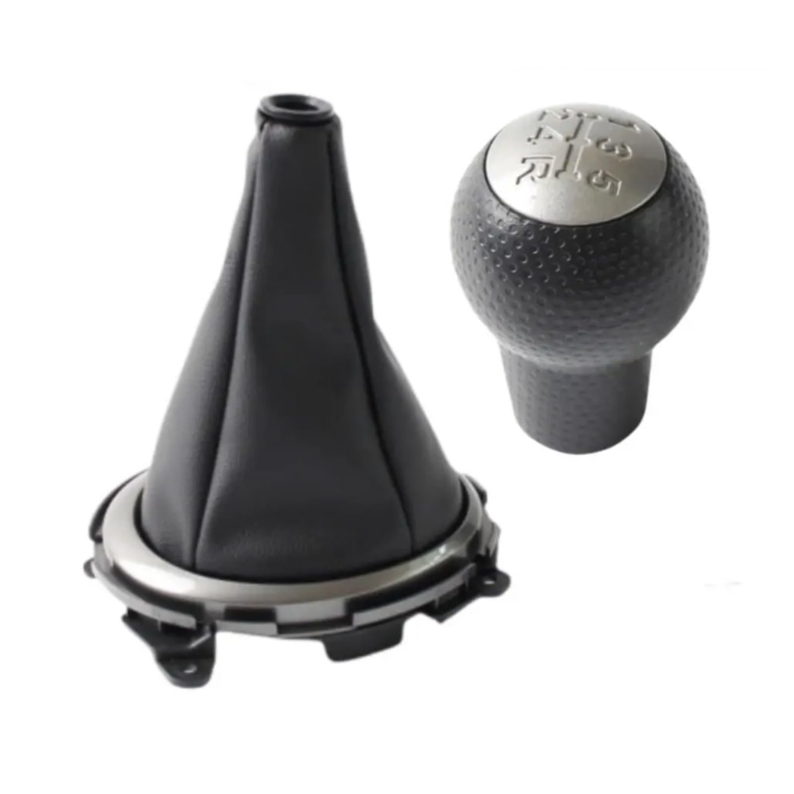 Lvgvzttgkm 5-Speed 2Pcs Performance Gear Shift Knob For Fit Jazz 2009-2015 Abs Plastic / Leather