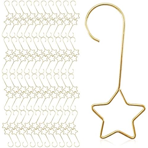 100pcs Gold Christmas Ball Hanging Hooks Cover
