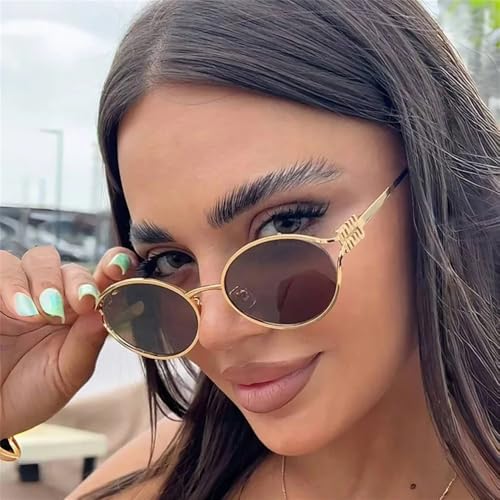 Small Sunglasses Metal Woman Frame Eyeglasses UV Protection Man Shades3