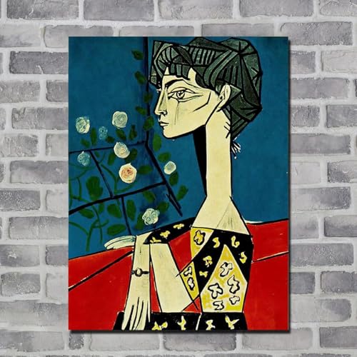 Peinture sur toile abstraite style Pablo Picasso décoration murale salon et chambre 40x60