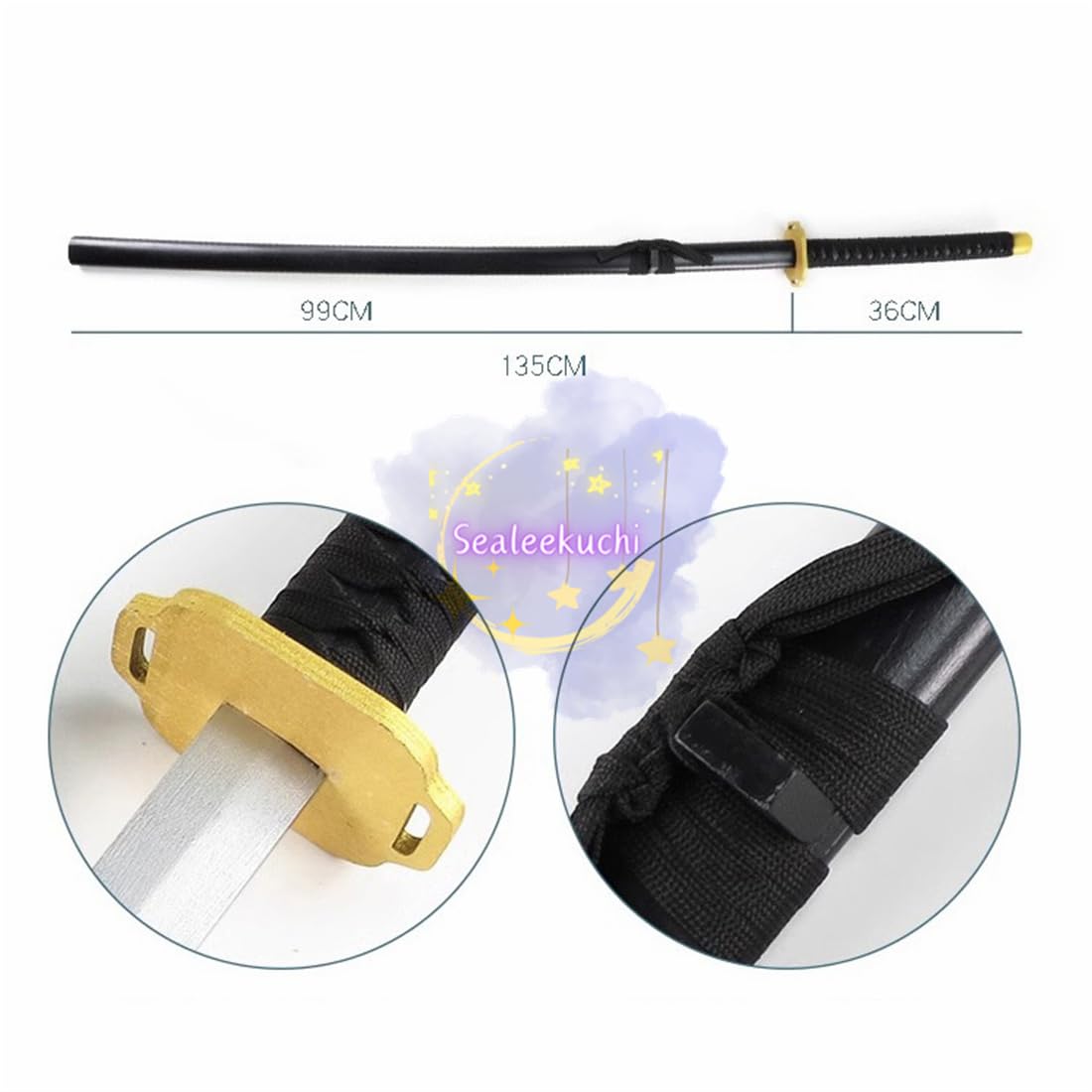 Amazon.co.jp: Sealeekuchi コスプレ道具 木製刀 大太刀今剣 135cm 大