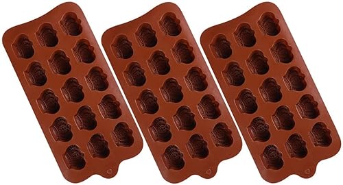 Miniatura 8 de TEHAUX Molde de silicona para corona, moldes de goma de silicona, moldes para dulces, moldes de silicona antiadherentes, barra de energía, molde de