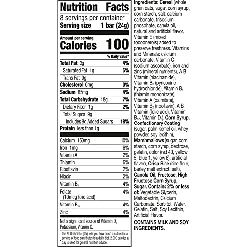 Image of Lucky Charms Breakfast Cereal Treat Bars, Snack Bars, 6.8 oz, 8 ct (Pack of 3)