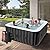 LILYPELLE 4-6 Person Inflatable Hot Tub, Square Portable Hot Tub with 130 Bubble Jets, Large Outdoor Spa Bathtub Set with Heater Pump, Filter and Insulated Cover, 73" X 73" X 25"