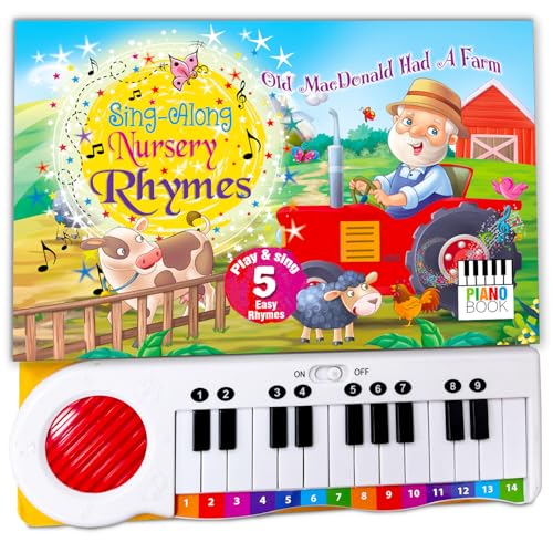 My First Interactive Sound Book Touch for Kids, Children and Toddlers - Musical Eductional Phonetic Early Learning, Intelligence Book - Ages 1+ Year (Piano Sing Sound Book)