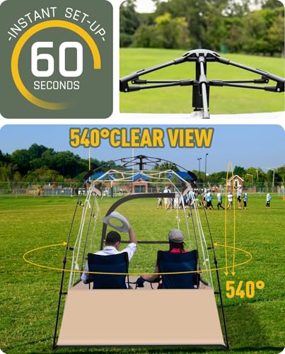 Carpa deportiva pop up transparente para 1-2 personas miniatura 6