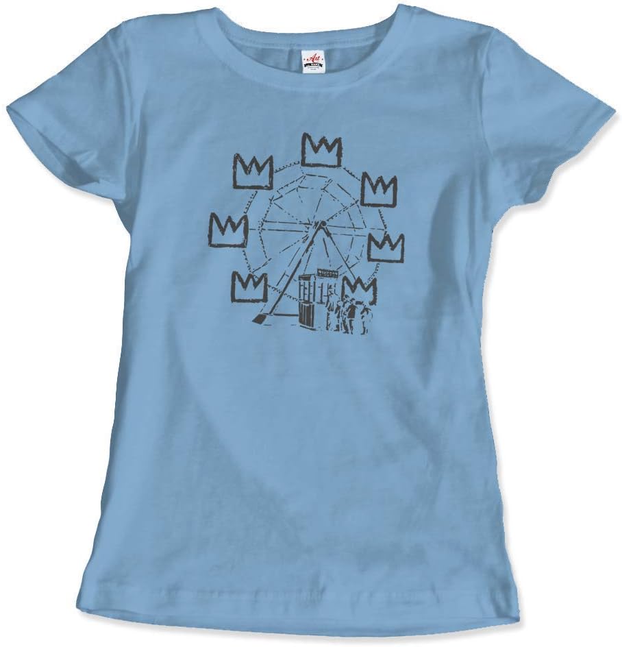 Banksy - Ferris Wheel Homage Streetart Grafitti T-Shirt (Short & Long Sleeve) Grey