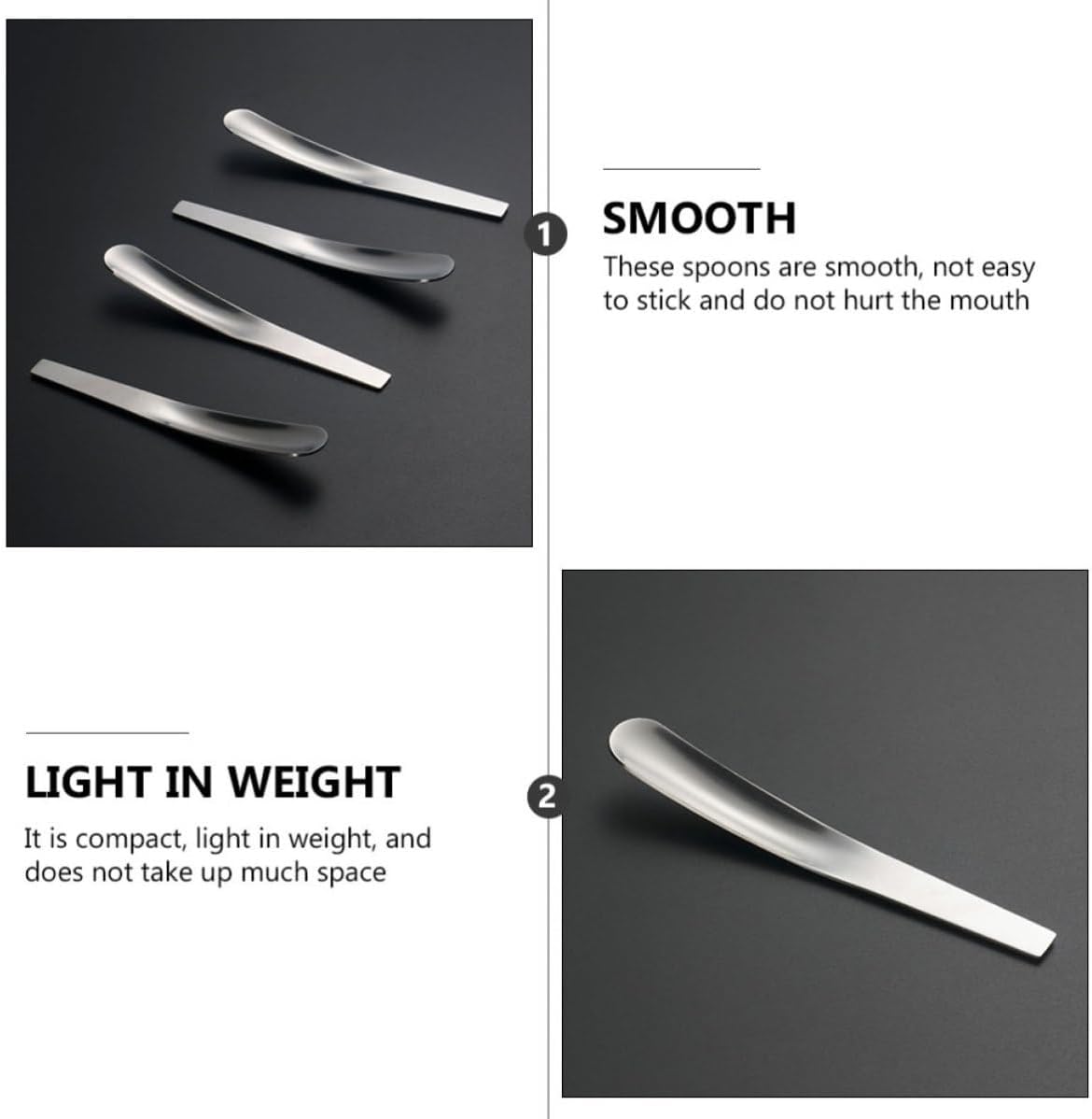 Stainless Steel Egg Serving Spoons 4 Piece Set for Jam Dessert