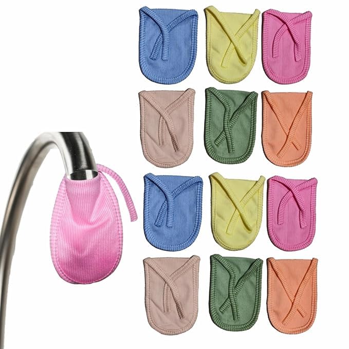 HELLYZ 12-Piece Cotton Water Filter Tap Covers – Non-Electric, Non-Plastic, Multicolour – Reusable for Home & Public Use-image-24