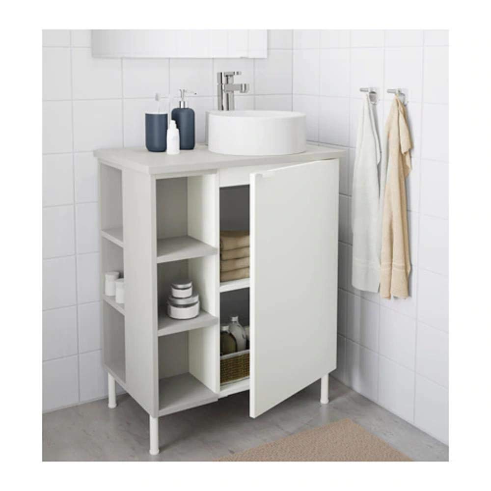 Ikea LILLÅNGEN End Unit, Grey, 19x19x64 cm (7 1/2x7 1/2x25 1/4
