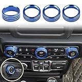 Voodonala Air Conditioner Headlight Switch Knobs Trim for 2018 2019 2020 2021 Jeep Wrangler JL JLU...