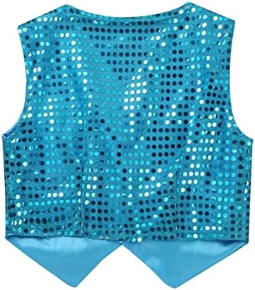 Zaldita Gilet à Paillettes Brillant Homme Sans Manche Sequin