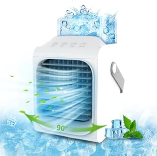 Mini Air Conditioner Battery Powered Operated Oscillating Mini Ac For Bedroom Desk Room Car Camping Tent Portable Personal Air Conditioner Cooler Fan