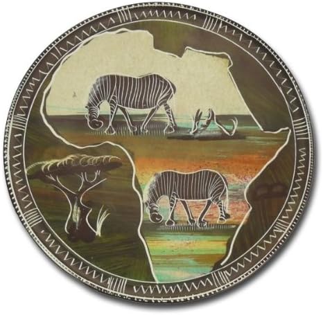 Decoration plate"zebras", medium, multicoloured