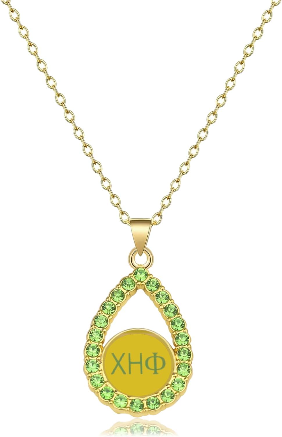 Keeblon Rhinestone Chii Etaa Necklace for Women 1932 CEta Gift Greek Sorority Gift Paraphernalia Jewelry for Soror Sisterhood Sister