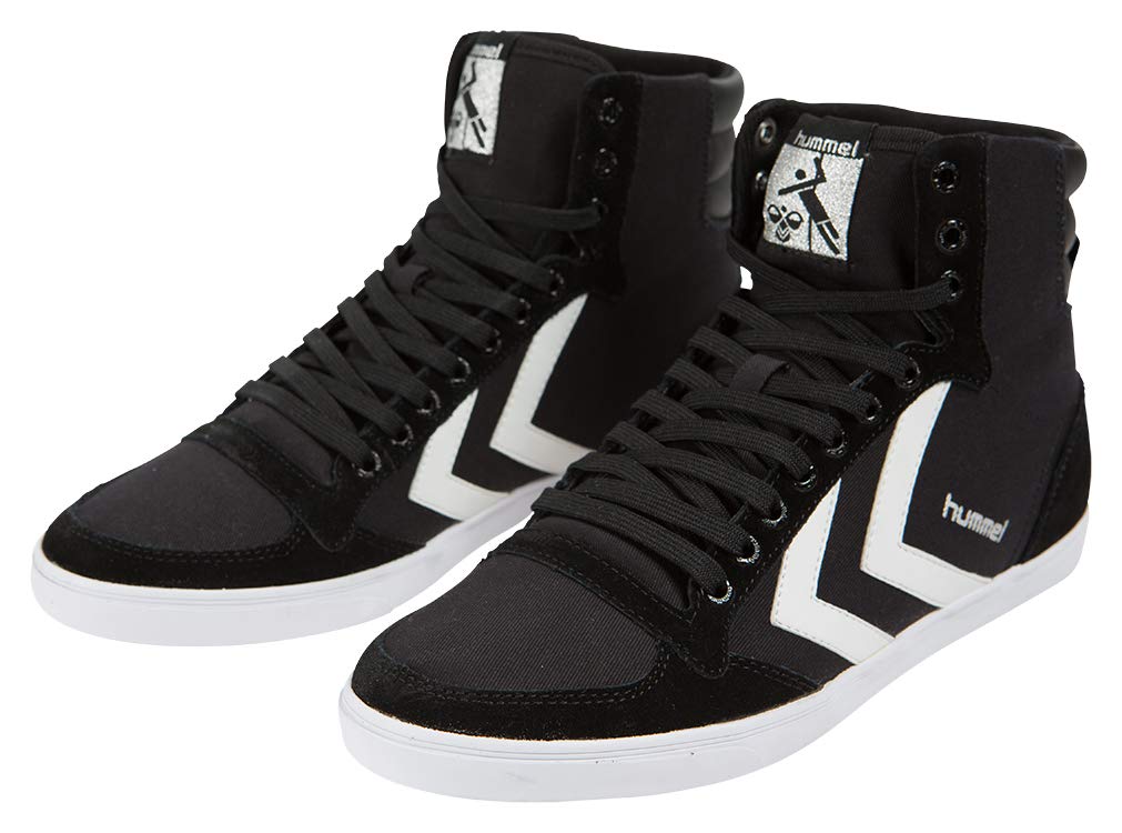 hummel Unisex Slimmer Stadil High Sneaker, Black, Size 43