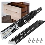 VAGUDE Soft Close Drawer Slides 1 Pair Full Extension 12 14 16 18 20 22 24 inch Side Mount Pull Out Kitchen Cabinet Rails Bracket Replacement Ball Bearing Tracks kit Guide Runner 100 LB Capacity