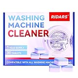 Ridars Washing Machine Cleaner Descaler - 30 Tablets Deep Cleaning Washer Cleaner Tablets for Top Lo