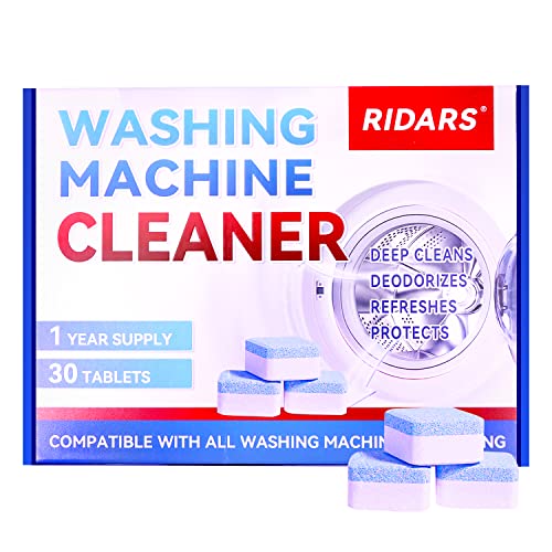 Ridars Washing Machine Cleaner Descaler - Deep Cleaning Washer Cleaner Tablets for Top Load Washer HE And Front Loader, Highly Efficient Septic Safe Deodorizer, 30 Tablets… Ridars Washing Machine Cleaner Descaler - Deep Cleaning Washer Cleaner Tablets for Top Load Washer HE And Front Loader, Highly Efficient Septic Safe Deodorizer, 30 Tablets…