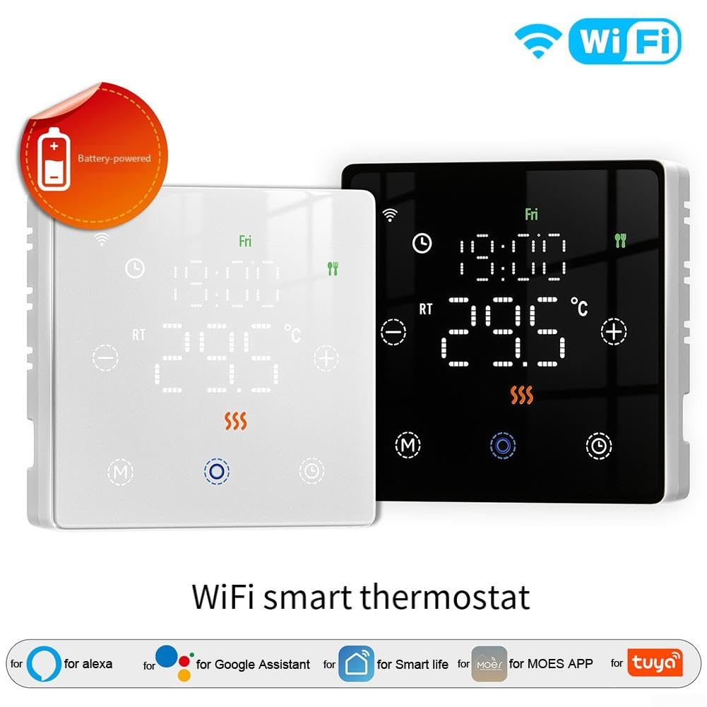 Termostato WiFi para inteligente Programable 7 Días para tuya(white)