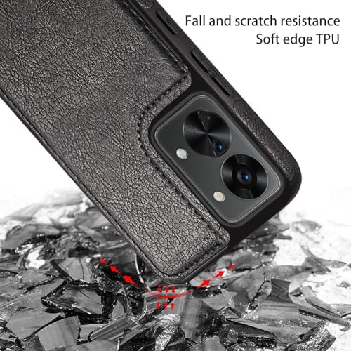 Image of MOBILOVE PU Leather Flexible Back Case Cover for | OnePlus Nord 2T 5G (Black)