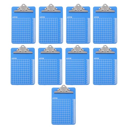 GALPADA 10個 プラスチッククリップボード 定規付き書写板 多機能ファイルホルダー 軽量で滑らかな手触り 書類固定に 学校 オフィス用