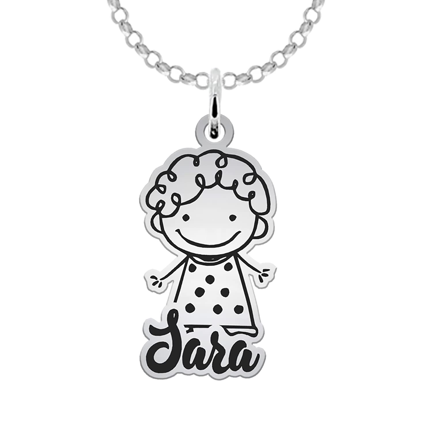 Colgante Niños PLATA DE LEY personalizado con hasta 3 niños
