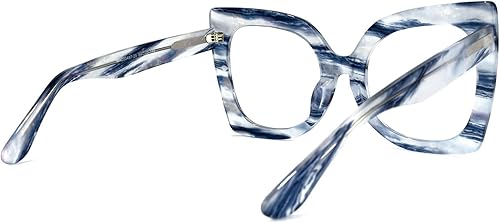 Miniatura 6 de Vooglam GWA000487 - Gafas de luz azul con marco cuadrado de gran tamaño para mujer, bloqueo UV, antifatiga ocular, Adrian GWA000487