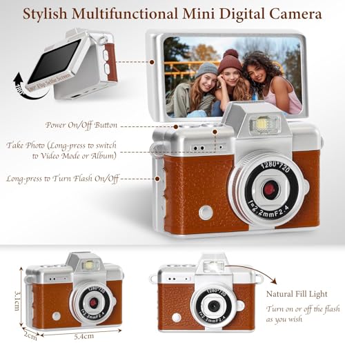 Mini digital camera keychain rétro le cadeau idéal pour petits et grands