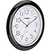Lorell Wall Clock with Arabic Numerals, 13-1/4-Inch, Black Frame