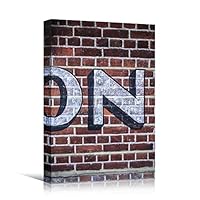 Canvas Wall Art Painted Words Bedroom Industrial Inspirational Modern Art Multicolor Neon Photography Quotes Urban - 12x18 inches