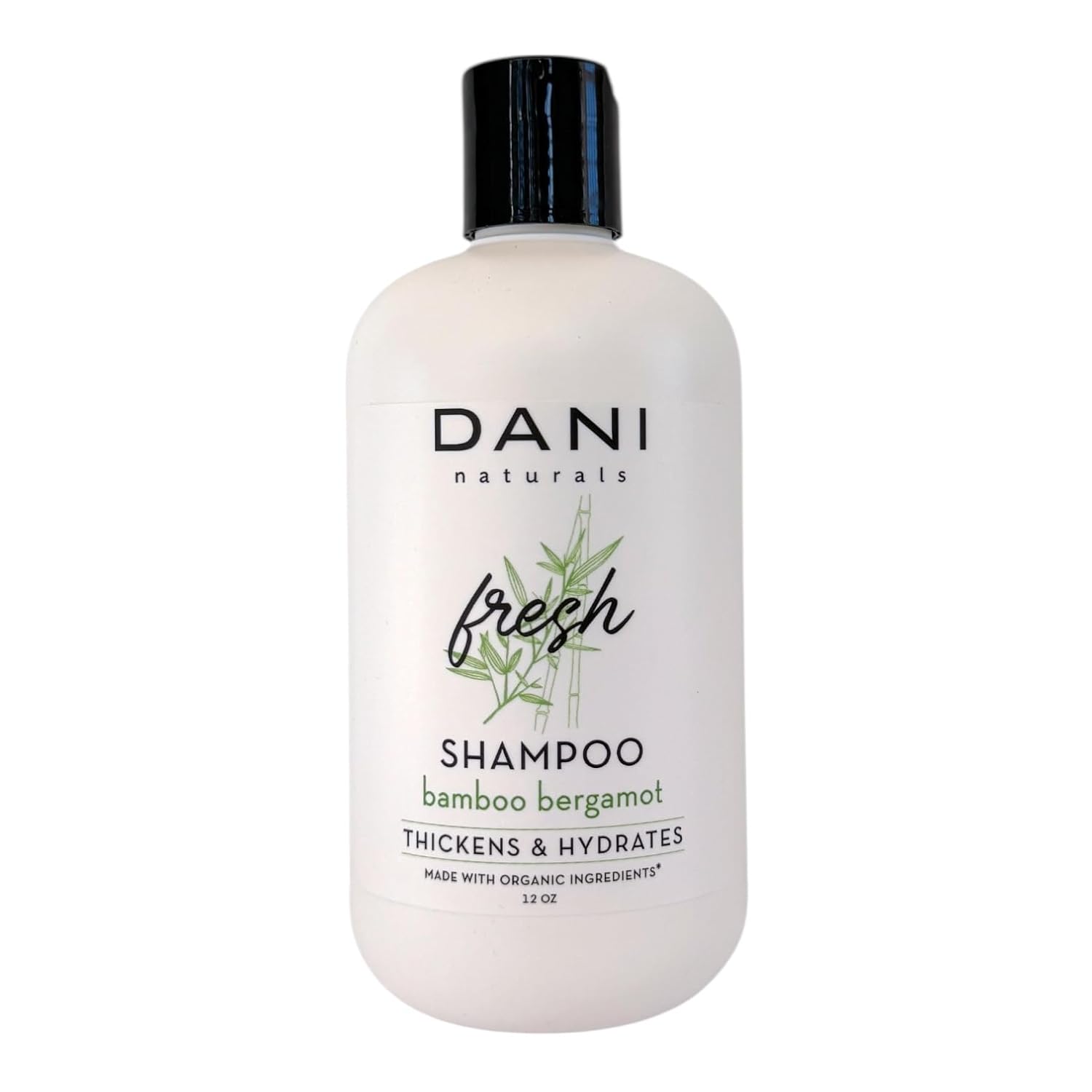 DANI Naturals Bamboo Bergamot Sulfate-Free Shampoo, Vegan, Hydrating, Thickens & Hydrates, 12 fl oz