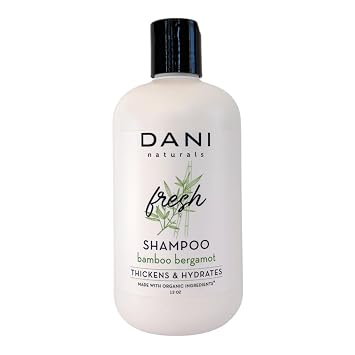 DANI Naturals Bamboo Bergamot Sulfate-Free Shampoo, Vegan, Hydrating, Thickens & Hydrates, 12 fl oz