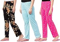 US Trends Bio-Washed Women's Plus Size Printed Hosiery Cotton Combo Pack Pyjamas (Pack of 2/3/4/5) (3, XX-Large)