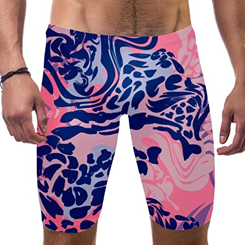 Maillot de bain léopard rose garçon pour les entraînements de natation en club