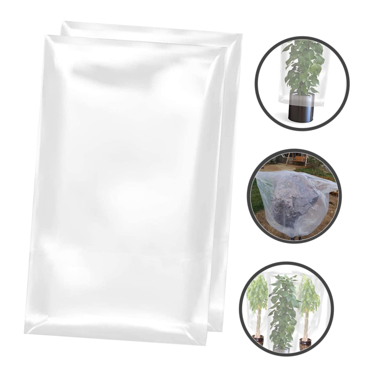 BESTonZON 5 Set Coperture per Piante Inverno Protezione Antigelo per E Arbusti Telo Trasparente per Riparare da Freddo 2 Pezzi*5