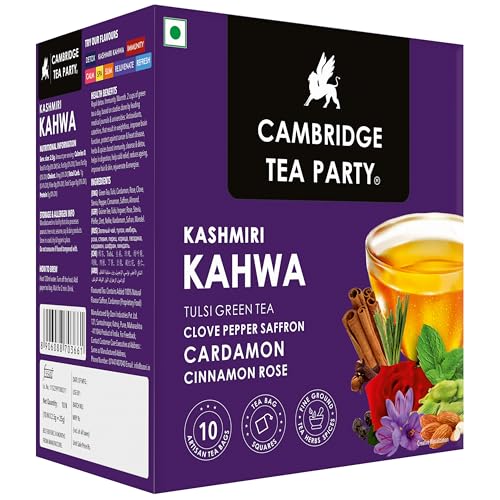 Cambridge Tea Party Kashmiri Kahwa, Saffron Almond Cardamom Clove...