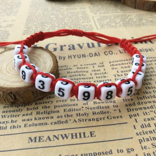 Image of Amaney 480pcs Square Number 0-9 Symbol # and Heart Beads 6x6mm White Acrylic Beads