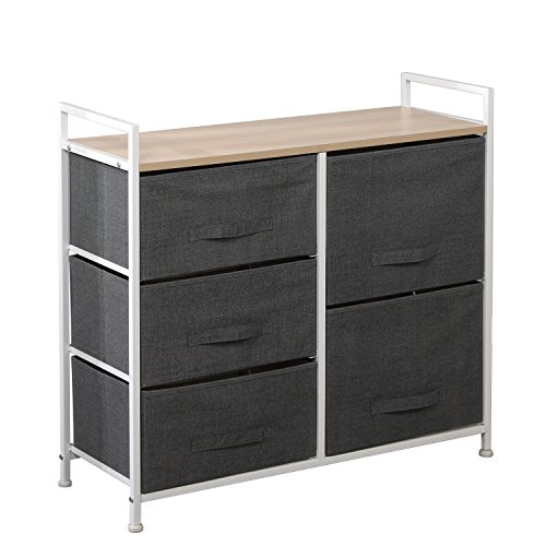 sogesfurniture 5 Drawer Wardrobe Storage Organizer Unit DIY Storage Cabinet Multi-Purpose Storage Ch sogesfurniture 5 Drawer Wardrobe Storage Organizer Unit DIY Storage Cabinet Multi-Purpose Storage Ch