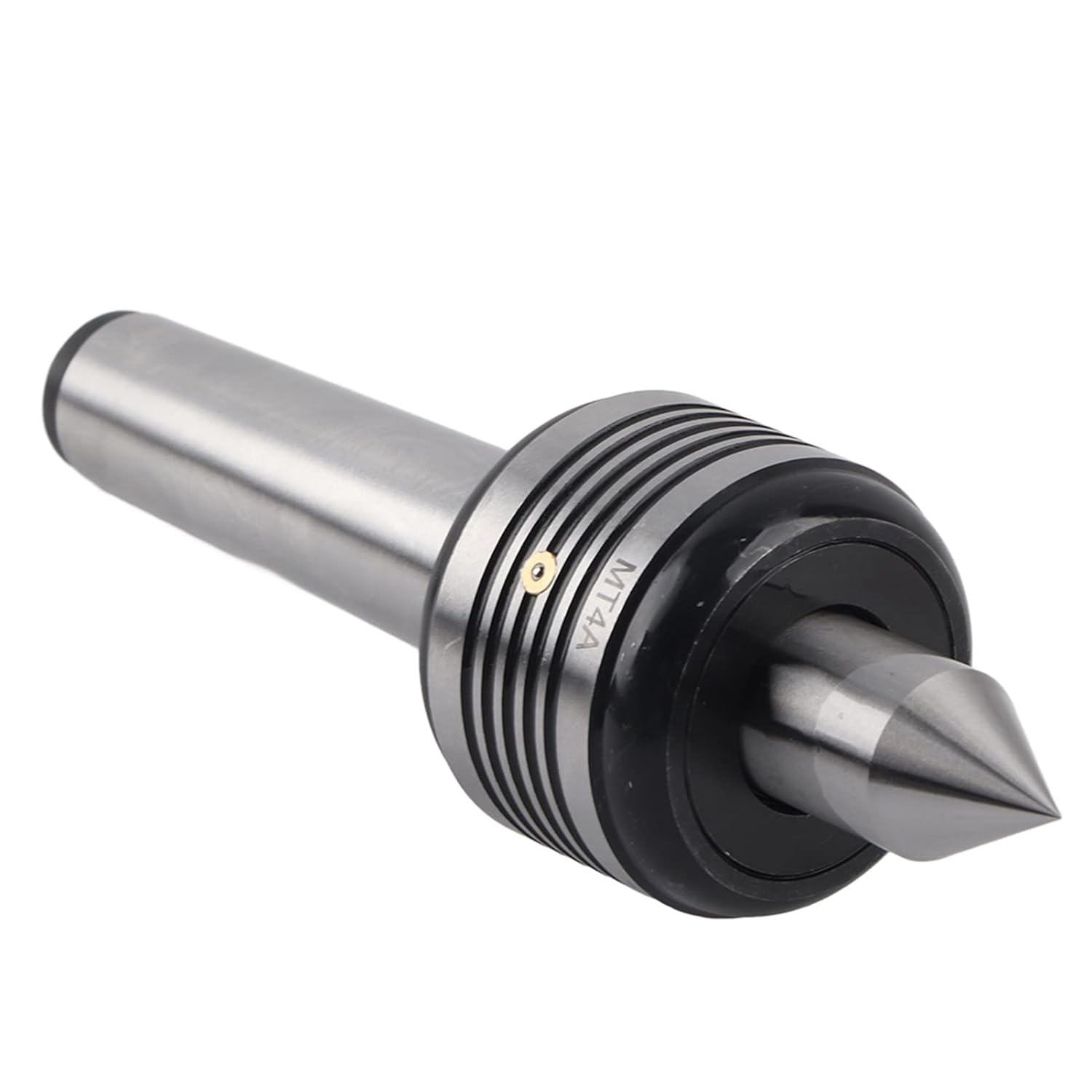 MT4A Live Center, Carbon Steel Taper Center, 60 Degree Lathe Center Tool, Accuracy 0.015 Triple Ball Bearing for Small Lathes