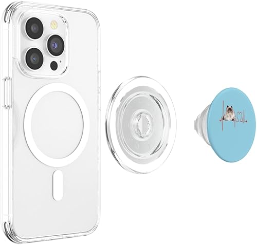 Miniatura 9 de Himalayan Cat Heartbeat EKG Funny I Love My Cat PopSockets intercambiables PopGrip