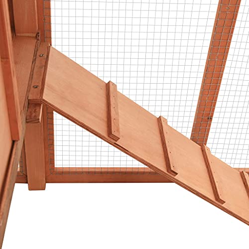 LINWXONGQP Gesamtabmessungen: 191 x 67 x 117 cm (B x T x H) Kleintierzubehör Hühnerstall mit Nistkasten Tanne Massivholz – Bild 8