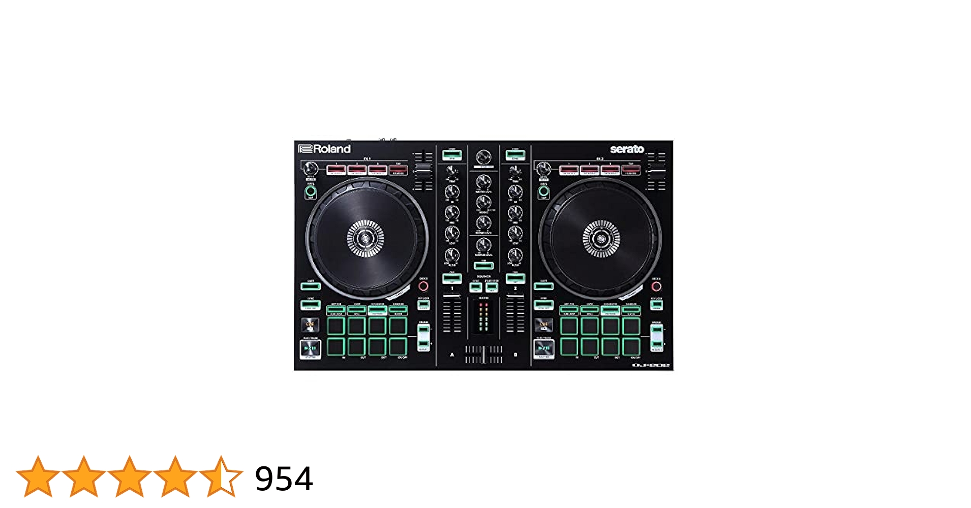 Roland DJ-202 Two-Channel Four-Deck Serato DJ Controller