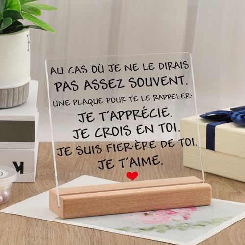 Cadeau Mariage, Plaque Acrylique Bois Cadeaux mariage pour Mariée Le Marié – vue 3