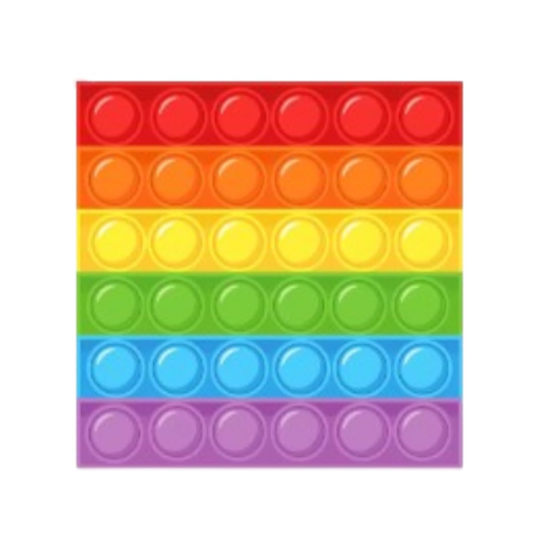 Wanna Party Pop Fidget Birthday Paper Napkins for Kids, Pop It Push Bubble Paper Napkins Colorful Party Supplies Table Decorations for Kids,Pack of 20 (Multicolor)