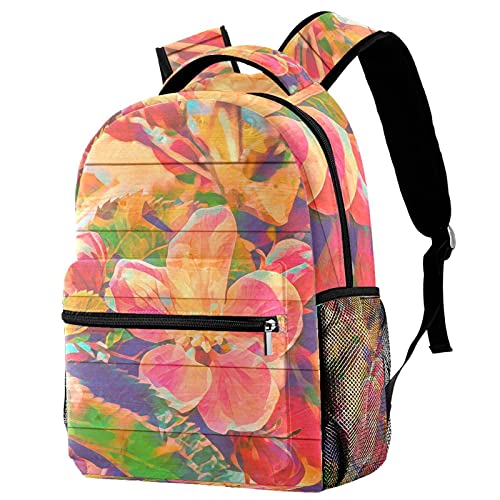 Sac à dos décontracté homme et femme au motif sakura romantique multicolore