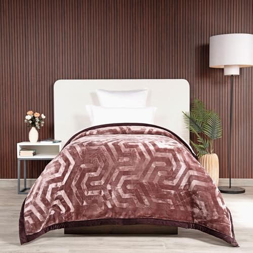 Image of MYTRIDENT Classic Style Me Solid Single Mink Blanket, 4kg, 100% Polyster, Plush
