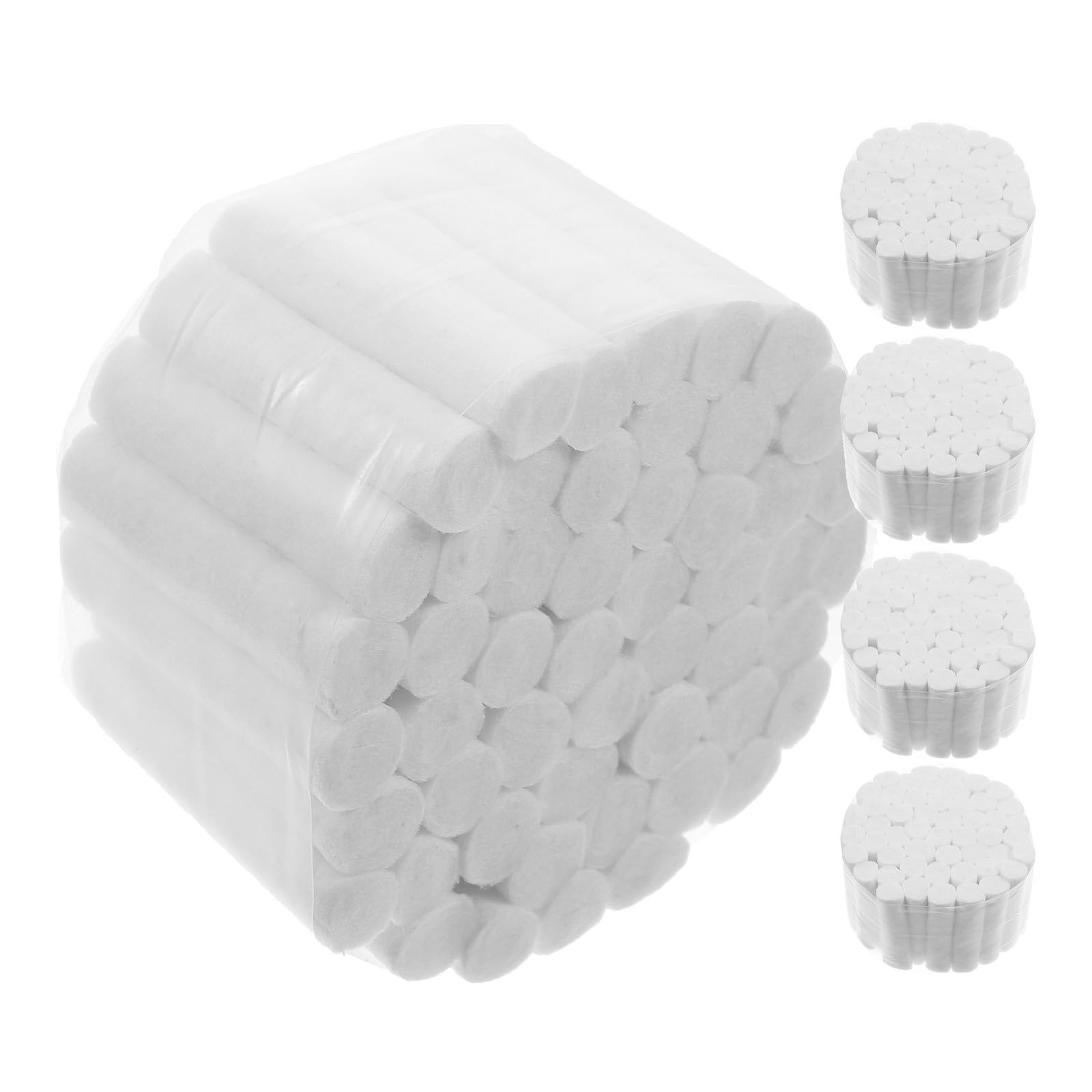 5 Piezas Rollos de Algodón Bucal 8x38 Mm, Blanco para Dientes
